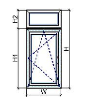 Cửa sổ 1 cánh mở quay ra ngoài QueenWindow SQW21-500x1500