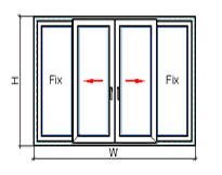 Cửa sổ 2 cánh giữa mở trượt QueenWindow SQW17-2000x1000