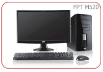 Máy tính Desktop FPT Elead M520 (Intel Pentium Dual Core E5500 2.8Ghz, 1GB RAM, 320GB HDD, VGA Intel GMA X3100, Elead LCD 18.5 inch, Free Dos)