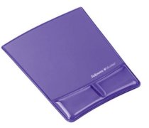 Fellowes Mouse Pad / Wrist Support with Microban Protection (PURPLE)