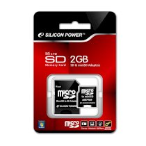 Silicon Power microSD Card Dual Adaptor Pack 1GB ( SP001GBSDT000V30 )