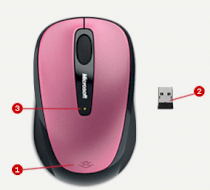 Microsoft Wireless Mobile Mouse 3500 Dragon Fruit Pink (GMF-00005)