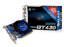 Galaxy GeForce GT430 ( Nividia GeForce GT430, 1Gb, 128bit , GDDR3 , PCI Express 2.0 ) 