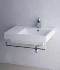 Lavabo liền bàn Caesar LF5318 + SB016 (Kệ treo inox)