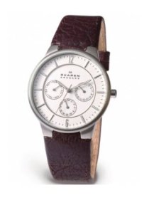Skagen Men's 331XLSL1 Steel Brown Leather Multi-Function Watch