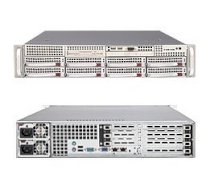 Supermicro SuperServer 2U 6025B-TR+V (Silver) (Dual Intel 64-bit Xeon Support up to 3.60GHz, DDR2 Up to 64GB, HDD 8 X 3.5", 700W)