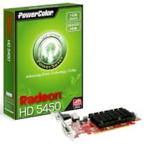 PowerColor Go! Green HD5450 1GB DDR3 HDMI ( AX5450 1GBK3-SH ) ( ATI RADEON HD5450 , 1GB , 64bit , GDDR3 , PCIE 2.1 )