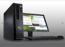 Máy tính Desktop Dell Vostro 230 Slim Tower (Intel Core 2 Duo E7500 2.93GHz, RAM 3GB, HDD 320GB, VGA GMA X4500, OS WIN7, Không kèm màn hình)