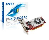 MSI VN210-MD512 ( NVIDIA GeForce 210 , 512 MB,64bits ,GDDR2 , PCI Express x16 2.0 )