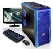 Máy tính Desktop Cyberpowerpc Gamer Ultra 3D 1500 Blue/Light Blue Color (AMD Phenom II X6 1075T 3.0GHz, RAM 8GB, HDD 1TB, VGA NVIDIA GTX460, ViewSonic 22inch 3D LCD, PC DOS)