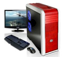 Máy tính Desktop Cyberpowerpc Gamer Xtreme XE Red/White Color (Intel Core i7-990X 3.46GHz, RAM 6GB, HDD 2TB, VGA 3 x AMD HD 6970, Windows 7, Không kèm màn hình)