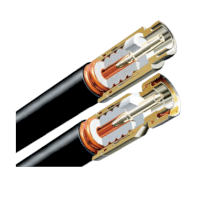 RF cable connector with 7/16 DIN and N interface for communication systems