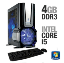 Máy tính Desktop CybertronPC VINN4140B Vortex Desktop Gaming PC (Intel Core i5 750 2.66GHz, 4GB DDR3, 500GB SATA II HDD, Nvidia GeForce GT 220, Windows 7 Home Premium 64-bit, Không kèm màn hình)