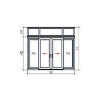 Cửa sổ 2 cánh giữa mở trượt Navidoor CS03