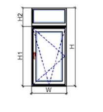 Cửa sổ 1 cánh mở quay vào trong và quay lật Navidoor CS09