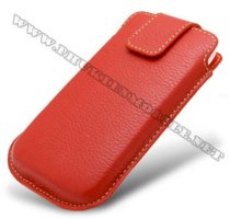 Bao cầm tay iPhone 4 Melkco Leather Case - Oto Holder Type màu đỏ