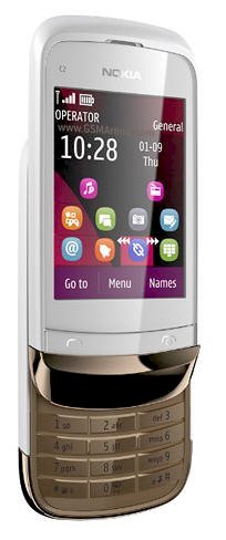 Nokia C2-02 (Nokia C2-02 Touch and Type) Golden White