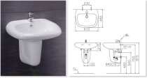 Lavabo treo tường Caesar L2560S