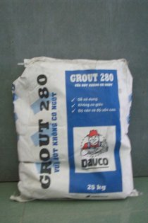 Bê tông, vữa Davco Grout 280 ( vữa rót không co ngót vá sàn, sửa tường )