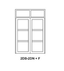 Cửa đi mở quay SH Windows 2DB-2DN+F