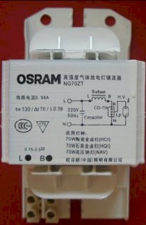 Chấn lưu dùng cho bóng cao áp Sodium và Metal Halide Osram NG70ZT/220 FS1