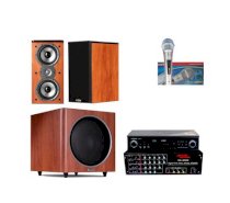 Hệ thống Karaoke Polkaudio TSi200 / PSW110 + Jarguar PA-203N + Acnos SK821 + Micro Shupu SM8300
