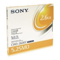 SONY CWO2600CWW MO 2.6GB WORM Optical 5.25 4X Disk 