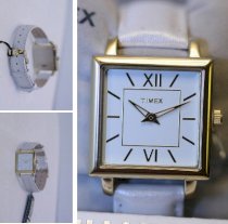 Đồng hồ đeo tay Timex Women White leather strap 