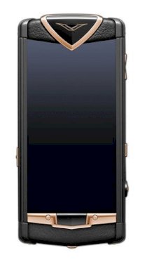 Vertu Constellation Precious Black PVD Stainless Steel Model with Sapphire Screen, Red Gold Trim and Black Leather