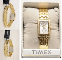 Đồng hồ đeo tay Timex Women Watch Swarovski Crystals Gold All Stainless Steel