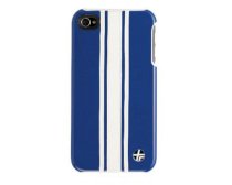 Trexta Snap On Racing Series 3White on Blue iPhone 4