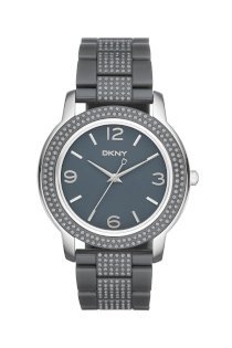 Đồng hồ DKNY Watch, Women's Gray Plastic and Stainless Steel Bracelet NY8426