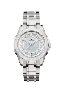 Đồng hồ Bulova Watch, Women's Precisionist Stainless Steel Bracelet 96M108