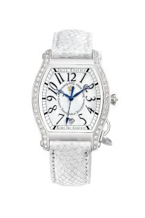 Đồng hồ Juicy Couture Watch, Women's Dalton White Snake Embossed Leather Strap 1900766