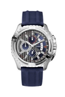 Đồng hồ Guess Watch, Men's Chronograph Blue Silicone Strap 46mm U13575G2