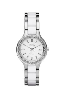 Đồng hồ DKNY Watch, White Ceramic and Stainless Steel Bracelet NY8139