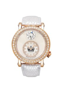 Đồng hồ Juicy Couture Watch, Women's Queen Couture White Snake Embossed Patent Leather Strap 7900768