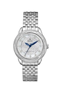 Đồng hồ Bulova Watch, Women's Precisionist Diamond (3/4 ct. t.w.) Stainless Steel Bracelet 96R154