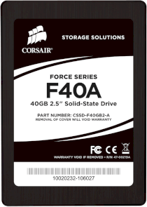 Corsair Force Series™ F40A SATA-2 40GB Solid-State Hard Drive CSSD-F40GB2-A