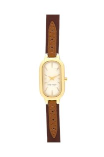 Đồng hồ Nine West Watch, Women's Brown Leather Strap NW-1162CHBN