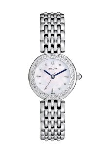 Đồng hồ Bulova Watch, Women's Diamond Accent Stainless Steel Bracelet 24mm 96R150