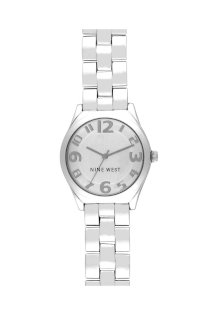 Đồng hồ Nine West Watch, Women's Silver Tone Bracelet NW-1207SVSB