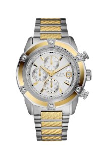 Đồng hồ Guess Watch, Men's Chronograph Two Tone Bracelet 46mm U18507G1
