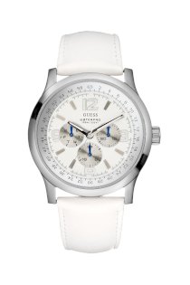 Đồng hồ Guess Watch, Cool Sport White Leather Strap 40mm U95101G3