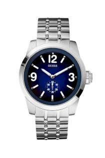 Đồng hồ Guess Watch, Men's Stainless Steel Bracelet 45mm U11657G1