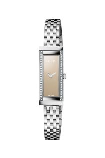 Gucci Watch, Women's Swiss G-Frame Diamond (1/5 ct. t.w.) Stainless Steel Bracelet