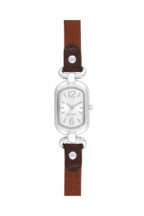 Đồng hồ Nine West Watch, Women's Brown Leather Strap NW-1199BNBN