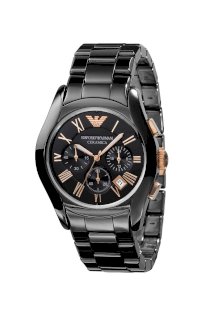 Đồng hồ Emporio Armani Watch, Men's Chronograph Black Ceramic Bracelet AR1410