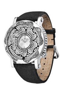 Đồng hồ Juicy Couture Watch, Women's Queen Couture Black Grosgrain Strap 43mm 1900851
