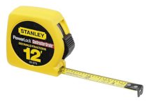 Stanley 33-272 - 12' x 1/2" Heavy-Duty Powerlock Decimal Scale Tape Rule with Metal Case